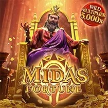 Midas Fortune slot logo by PG Soft at Cleobetra Casino